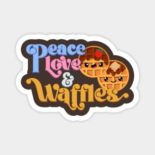 Peace Love and Waffles Magnet