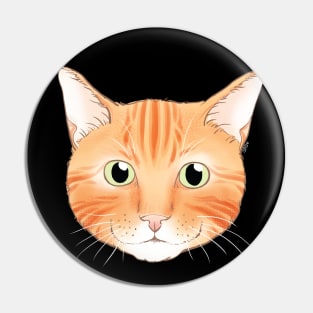 Ginger Cat Face Pin