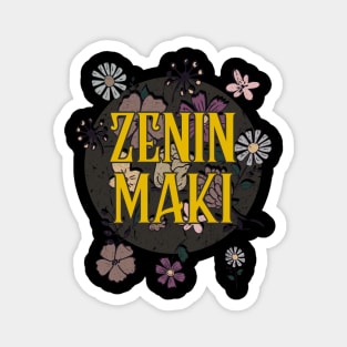 Aesthetic Proud Name Maki Flowers Anime Retro Styles Magnet