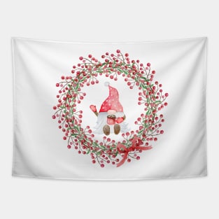 Welcome Gnome Wreath Tapestry