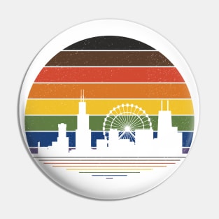 Retro Chicago Pride Pin