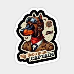 Pilot Doberman Magnet