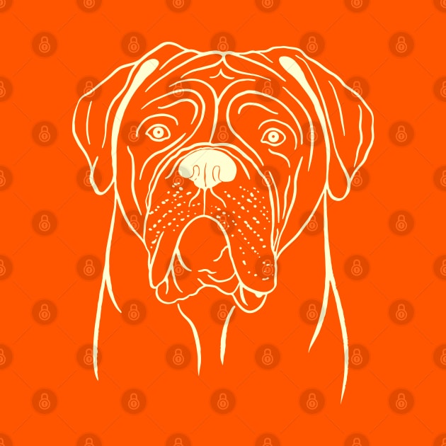 Dogue de Bordeaux (Orange and Beige) by illucalliart