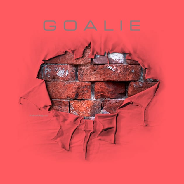 Torn Brick Wall Hockey Goalie by eBrushDesign