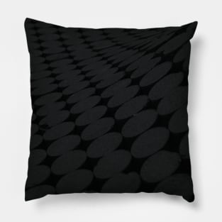 Black Illusion Geometric Circle Pillow