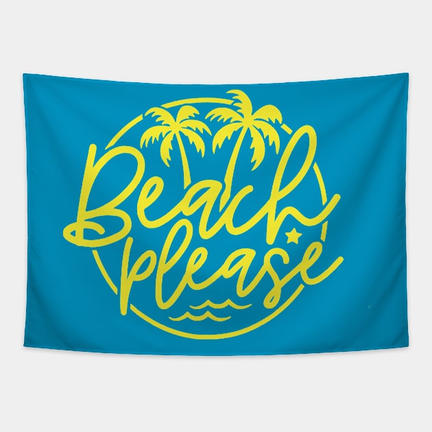 Beach Please Tapestry by DizDreams with Travel Agent Robyn