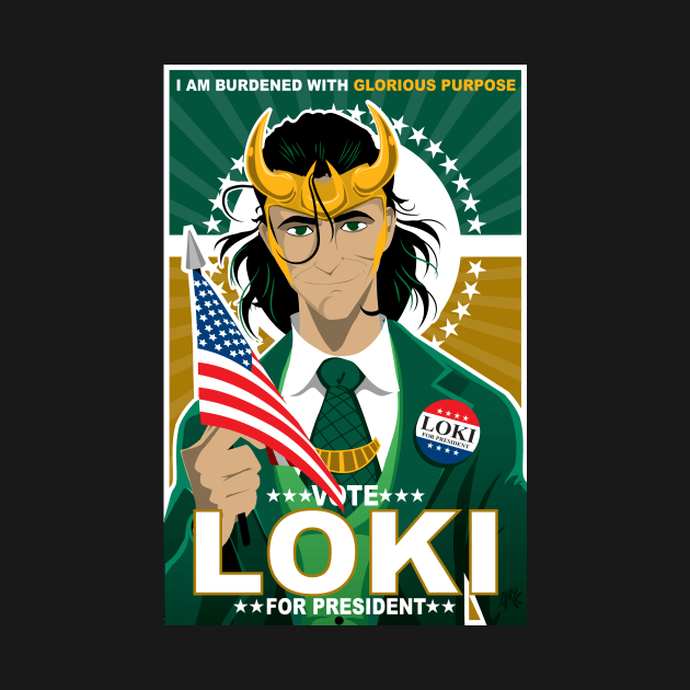 Loki for President by CuddleswithCatsArt