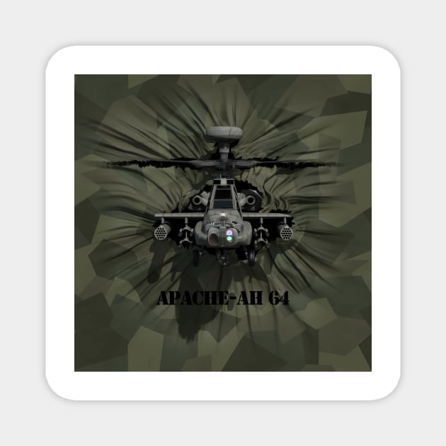 Apache AH 64 Magnet by David Penfound Artworks