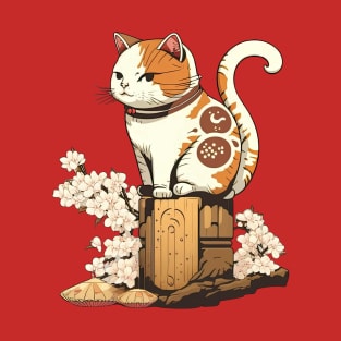 Japanese Cat Kimono T-Shirt