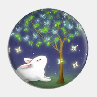 bunny night Pin