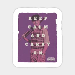 keep calm and carry on purple henry golding Magnet