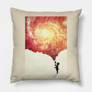 The universe in a soap-bubble! (Awesome Space / Nebula / Galaxy Negative Space Artwork) Pillow