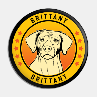 Brittany Dog Portrait Pin