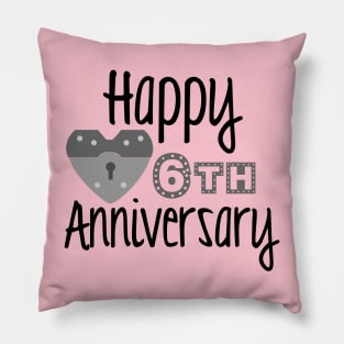 Happy 6th Anniversary Pillow