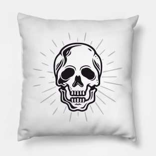 Skull Retro Tattoo Art Style Pillow