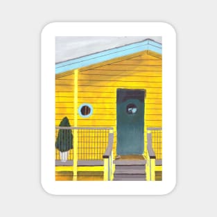 The Yellow Wooden House Magnet