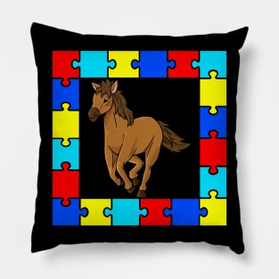 Autism Day horse Pillow