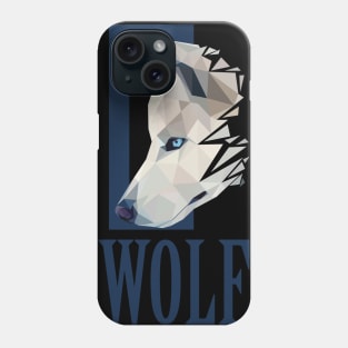 wolf lowpoly art Phone Case