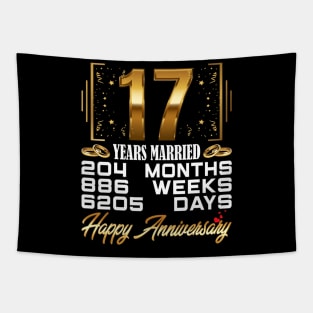 17 Years Married  Funny 17Th Wedding Anniversary Tapestry