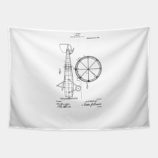 Airplane Patent Drawing Tapestry