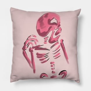 Pink skeleton Pillow