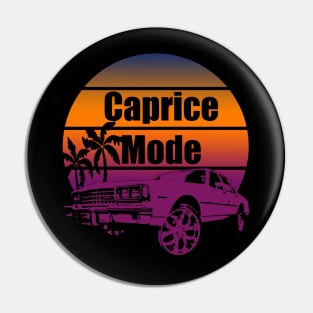 Box Chevy Caprice Mode Sun Set Purple Orange Pin