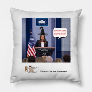 West Wing Witch at the Podium Pillow