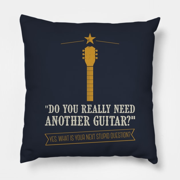 Guitar player music quote Pillow by OutfittersAve