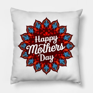 Happy mothers day, fun flowers vintage print shirt 3 Pillow