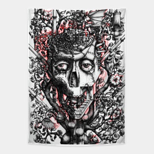 Steampunk Skull Tapestry