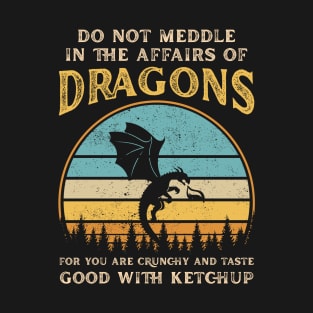 Do Not Meddle In The Affairs Of Dragons Funny Dragon T-Shirt