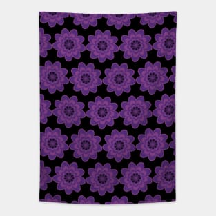 Psychedelic Purple Flowers Tapestry