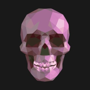 Pink Low Poly Skull T-Shirt