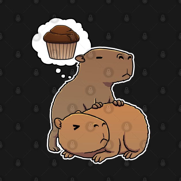 Capybara hungry for Chocolate Muffins by capydays