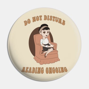 Old Style Cartoon pin up - do not disturb reading Pin