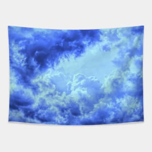 Sky With White And Blue Clouds Tapestry