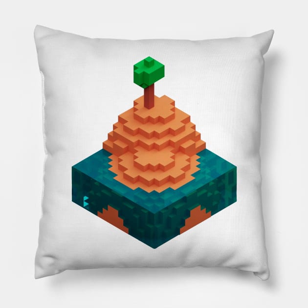 Tree Hill Pixel Vector Art Pillow by ArTeaCupcake