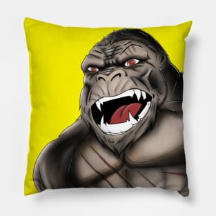 the gorilla in the skull island kaiju Pillow