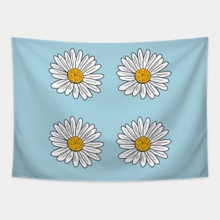 White Daisy Doodle Pack Tapestry