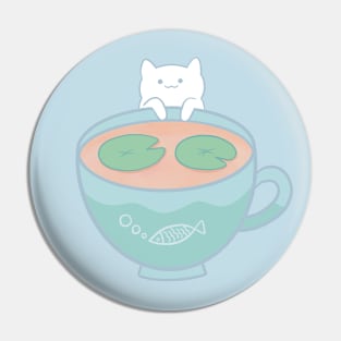 Cup of Tea with the Cat Pin