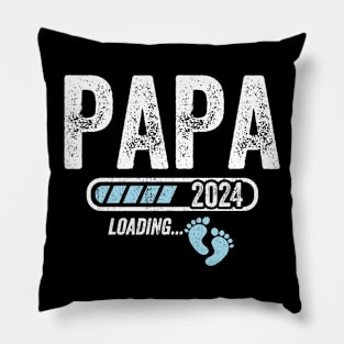 Papa 2024 loading for pregnancy announcement Pillow