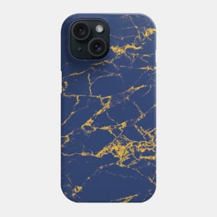 Blue and Yellow Marble Texture Phone Case