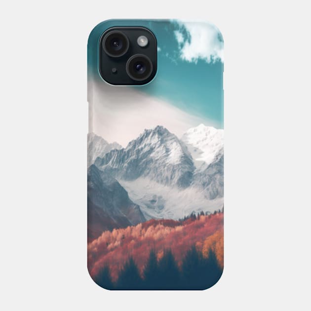 Swiss Alps in autumn Phone Case by KK-Royal