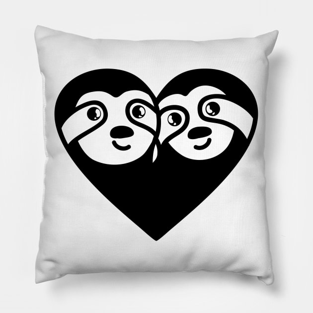 Couple Sloth In Love Pillow by sadpanda