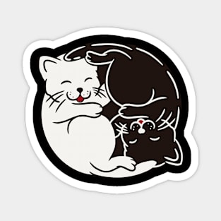 Yin yang cats Magnet