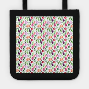 Cute Watercolor Vegetable Pattern Tote