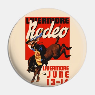 Livermore Rodeo USA Vintage Poster 1933 Pin