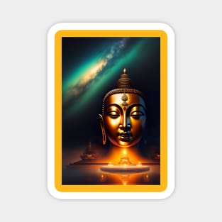 Abstract artwork of lord buddha Magnet