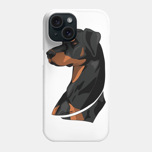 Doberman Portrait Phone Case by Orianartistic