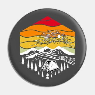 vintage sunset campfire Pin